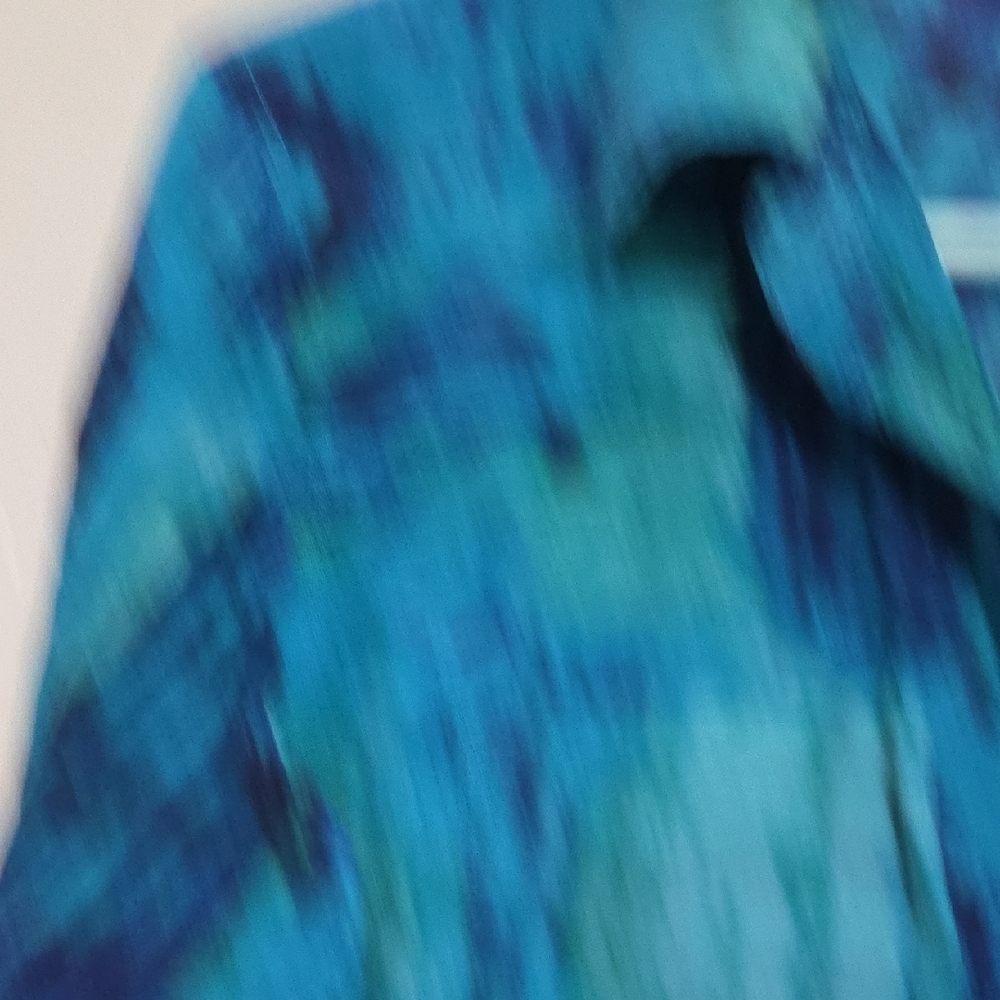 Chico's Teal & Turquoise Patterned Button-Front S… - image 5